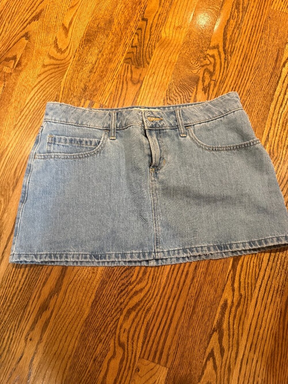 Hollister Light Wash Denim Mini Skirt Size 8